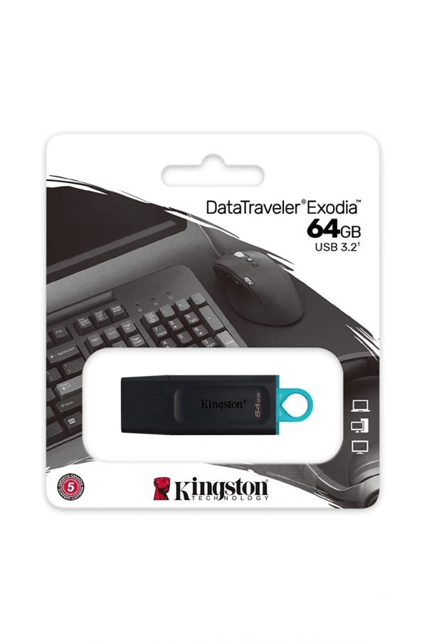 Kingston Flash Bellek 64 GB 3.2 Kingston DTX-64GB